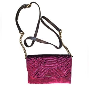 Small Cross-Body Maroon Nine West Clutch